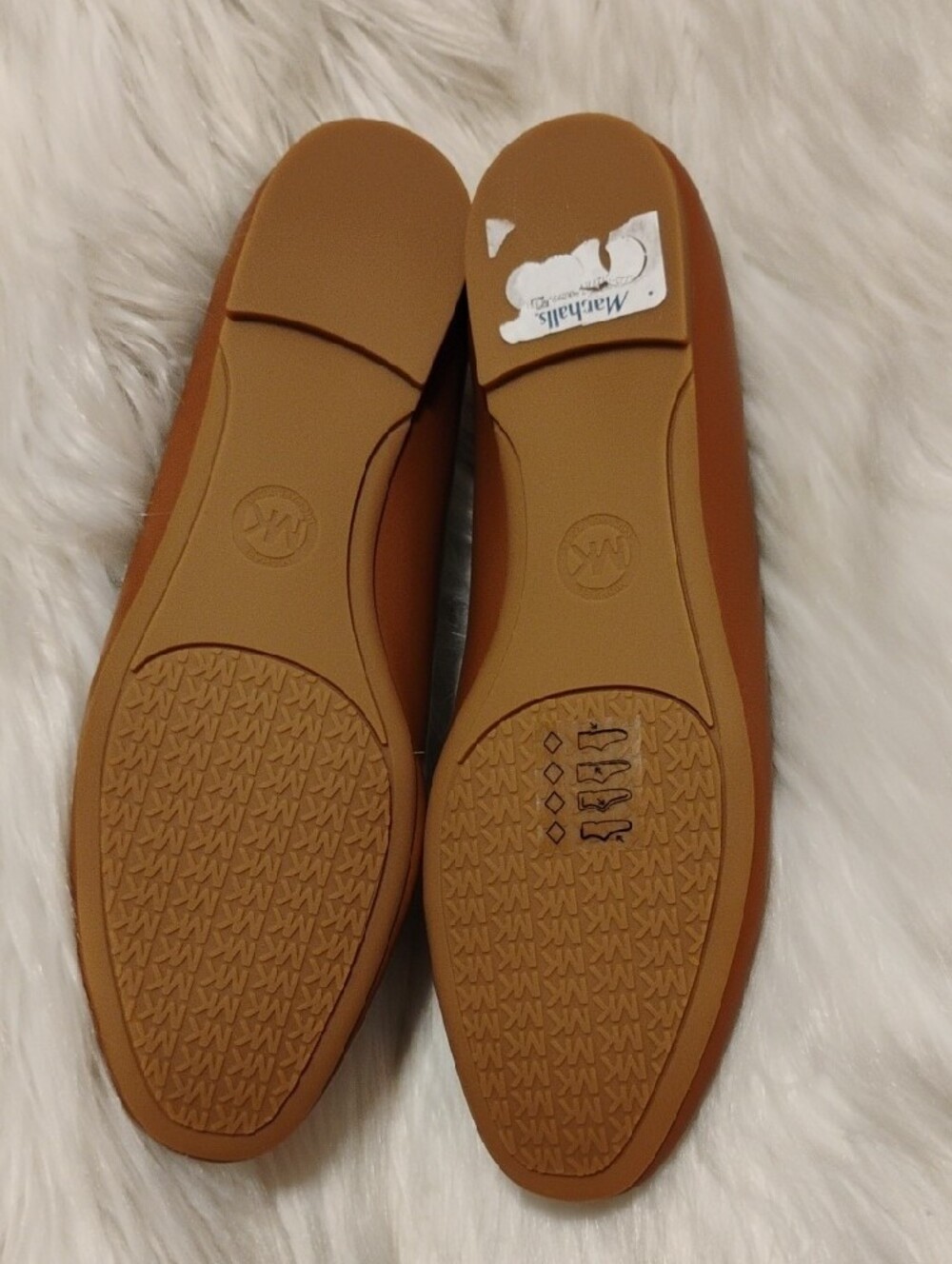 (C-73) New Michael Kors Chestnut Brown Leather MK Logo Ballet Flats - Picture 8 of 10